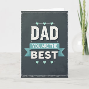 Best Dad Chalkboard Fathers Day Card