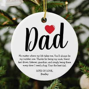 Best Dad Christmas Ceramic Ornament