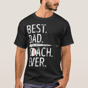 Best Dad Coach Ever Baseball Patriotic For Father' T-Shirt