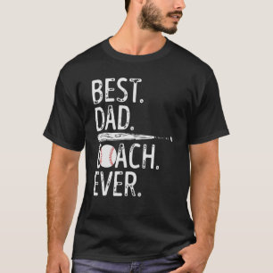 Best Dad Coach Ever Baseball Patriotic For Father T-Shirt
