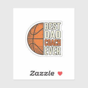 Best Dad Coach Ever Basketball Vintage Vector Desi