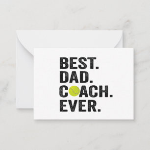 Best Dad Coach Ever Father's Day Tennis Sport Gift Card