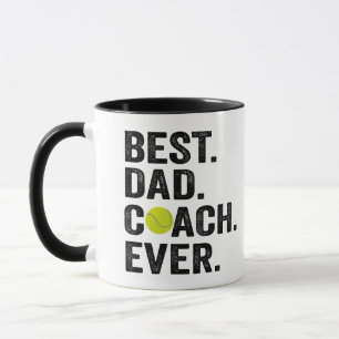 Best Dad Coach Ever Father's Day Tennis Sport Gift Mug