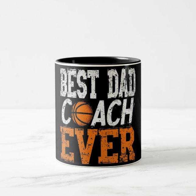 Best Dad Coach Two-Tone Coffee Mug (Center)