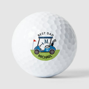 Best Dad Custom Cart Personalised Golf Balls
