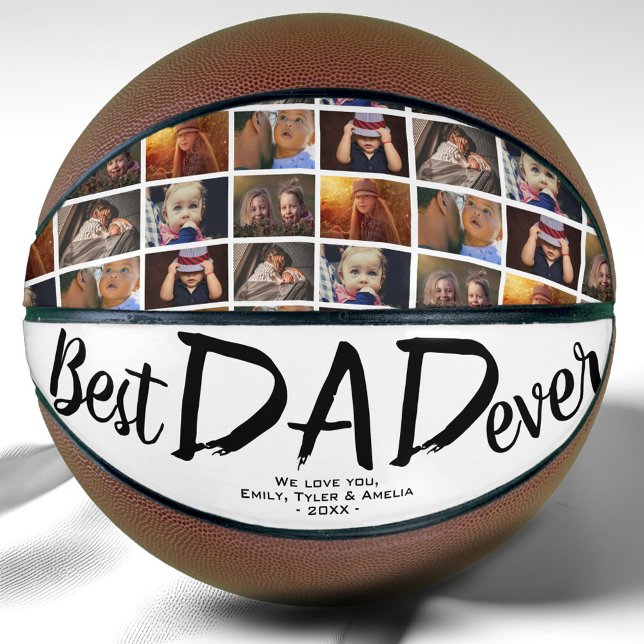 Best Dad Custom Father`s Day 6 Photo Collage Basketball (Creator Uploaded)