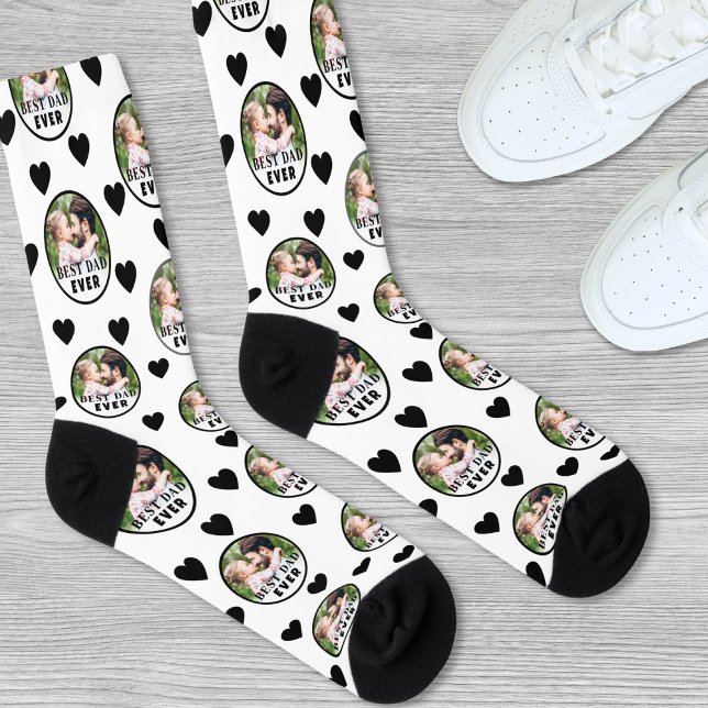 Best Dad Custom Photo Father Socks (Best Dad Custom Photo Father Socks)
