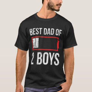 Best Dad Daddy Dad 2 Boys Twins T-Shirt