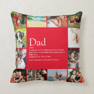 Best Dad Daddy Father Definition 12 Photo Red Cushion