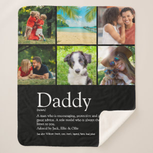 Best Dad Daddy Father Definition 6 Photo Black Sherpa Blanket