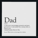 Best Dad Daddy Father Papa Ever Definition Fun Faux Canvas Print<br><div class="desc">Personalise for your special dad,  daddy,  papa or father to create a unique gift for Father's day,  birthdays,  Christmas or any day you want to show how much he means to you. A perfect way to show him how amazing he is every day. Designed by Thisisnotme©</div>