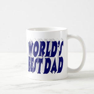 Best Dad dark blue 3d text Coffee Mug