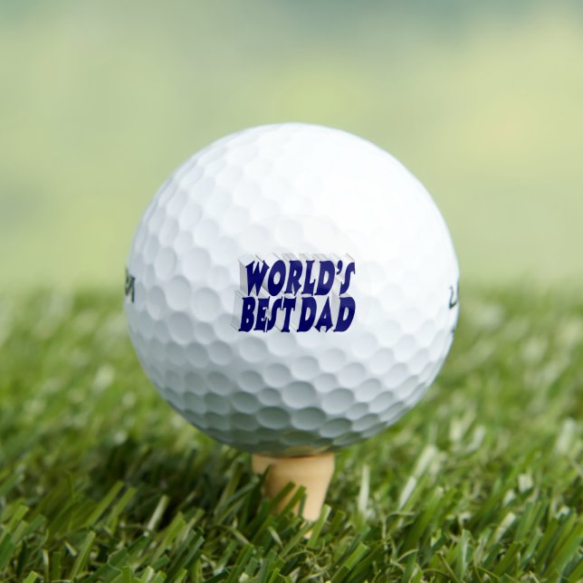 Best Dad dark blue 3d text Golf Balls (Insitu Tee)