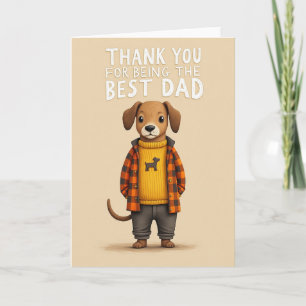 Best Dad Dog Art Card