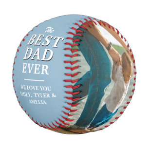 Best Dad Dusty Blue Father`s Day Photo Collage  Baseball