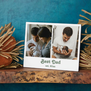 Best Dad Est First Father's Day Photo Collage Plaque