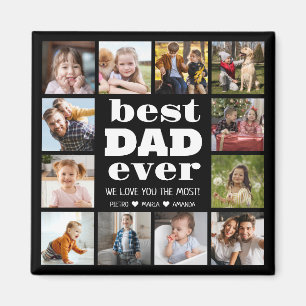 Best DAD Ever 12 Photo Collage  Magnet