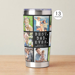 BEST DAD EVER 13 Photos Personalised Insula Insulated Tumbler