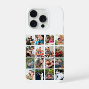 Best Dad Ever 16 Photo Collage Personalised Father iPhone 15 Pro Case