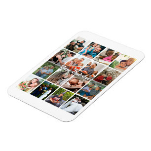 Best Dad Ever 16 Photo Collage Personalised Father Magnet
