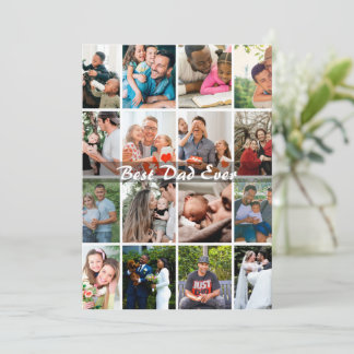 Best Dad Ever 16 Photo Collage Personalized Father