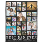 BEST DAD EVER 27 Photo Collage Your Text Black