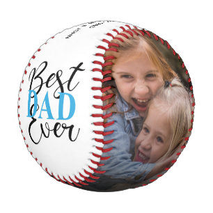 Best Dad Ever 2 Photo Baseball