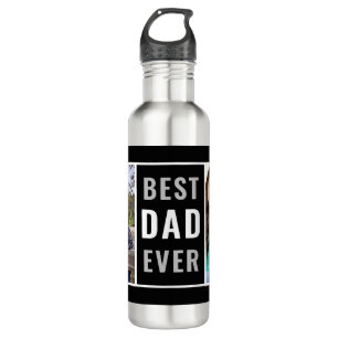 Best Dad Ever 2 Photo Collage 710 Ml Water Bottle