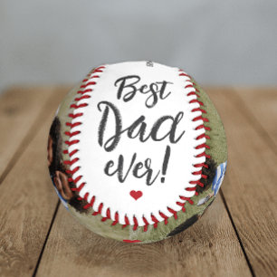Best Dad Ever 2 Photo Collage Fathers Day Baseball