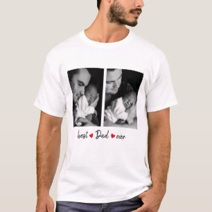 Best Dad Ever 2 Photo Custom T-Shirt