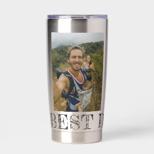 Best dad ever 2 photo personalised insulated tumbler