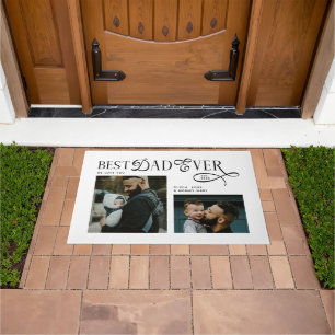  Best Dad Ever 2 Photos Fathers Day Gifts  Doormat