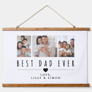 Best Dad Ever 3 Custom Photo Gallery Wall Hanging Tapestry