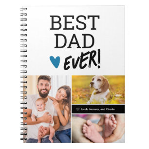 Best Dad Ever 3 Customisable Photos  Notebook