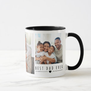 Best Dad Ever 3 Family Photo Collage Mug