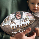 Best Dad Ever 3 Photo Collage Football<br><div class="desc">Dad will love this personalised football with photos of his favourite people. The text reads,  Best Dad Ever with room for your personalisation.  PHOTO TIP: For the best results,  use vertical photos for each end and one square photo for the centre photo.</div>