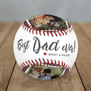 Best Dad Ever 4 Photo Collage Fathers Day Baseball