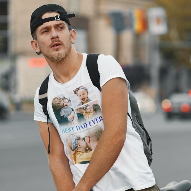 Best Dad Ever 4 Photo T-Shirt (Creator Uploaded)