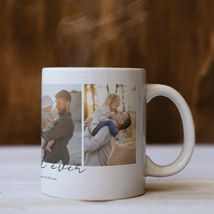 Best Dad Ever 4 Photos Collage Custom Coffee Mug