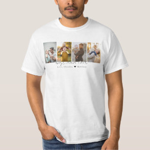 Best Dad Ever 4 Photos Collage Custom T-Shirt