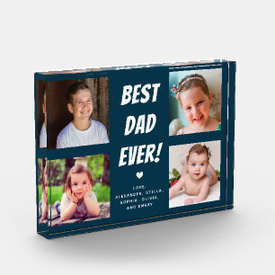 Best Dad Ever 4 Photos Family Photo Block