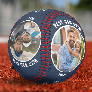 Best Dad Ever 4 Photos Father`s Day Keepsake Baseball