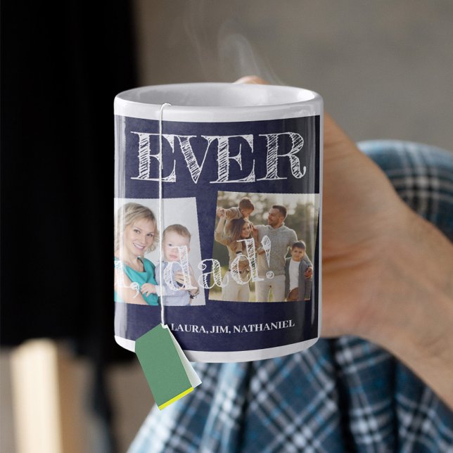 Best dad ever 5 photo collage we love you coffee mug (Creator Uploaded)