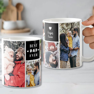 Best Dad Ever 6 Photo Collage Fathers Day Coffee Mug