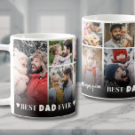 Best Dad Ever 8 Photo Collage Fathers Day Coffee Mug<br><div class="desc">Personalised Best Dad Ever 8 Photo Collage Fathers Day Coffee Mug. This heartfelt mug is perfect for celebrating your dad’s role as “Best Dad Ever.” Featuring a collage of eight cherished moments captured as family photos, this mug brings together memories for a touching, everyday reminder. At the bottom, “Best Dad...</div>