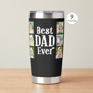 Best Dad Ever 9 Photos Insulated Tumbler