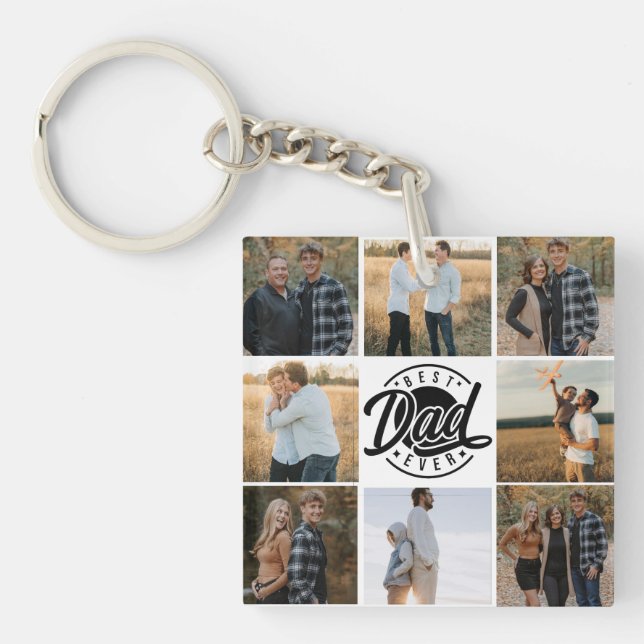 "Best Dad Ever" Acrylic Keychain (Front)