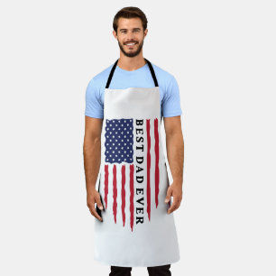Best Dad Ever American Flag Apron