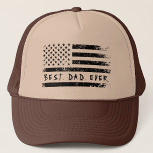 Best Dad Ever American Flag Fathers Day Gift Trucker Hat
