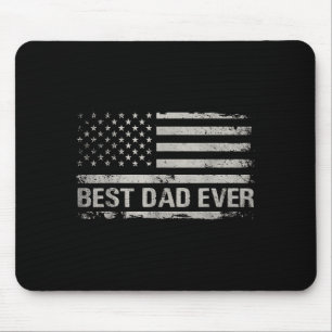 Best Dad Ever American Flag for Men Women Adult Mouse Pad